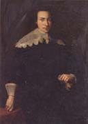 unknow artist Portrait of a man,Three-quarter length,wearing black and holding a glove in his left hand Germany oil painting reproduction